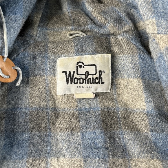 Woolrich Jacket Men's Large Blue Hooded Mountain Parka Wool Flannel‎ Lined 6108 - Picture 11 of 14
